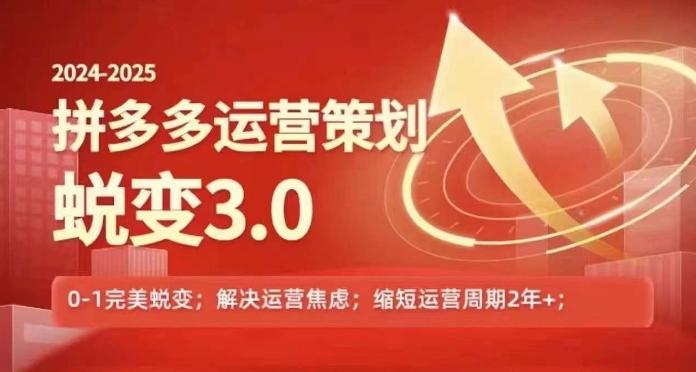 2024-2025拼多多运营策略蜕变3.0，0~1完美蜕变，解决信息焦虑-网创源码