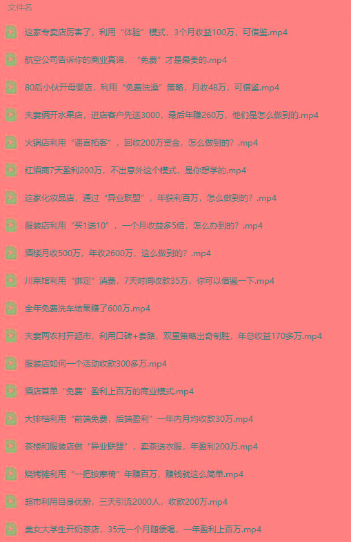 图片[5]-(9607期)真实有效391套商业模式，年入几十到几百万案例解析(电子书+视频+图文)-网创源码