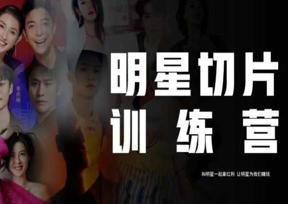 王子·明星切片线上训练营（2023），和明星一起拿红利，让明星为我们赚钱-网创源码