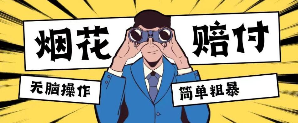 最新蓝海玩法，烟花爆竹赔付，单订单赔付200-500无脑操作【仅揭秘】-网创源码