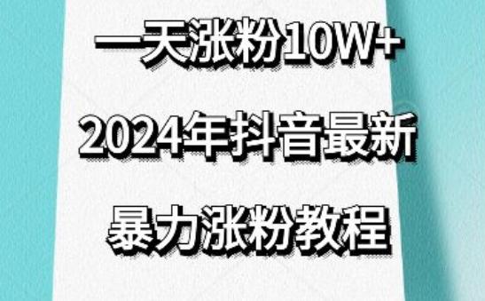 抖音最新暴力涨粉教程，视频去重，一天涨粉10w+，效果太暴力了，刷新你们的认知【揭秘】-网创源码