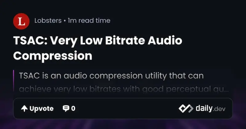 TSAC ｜音频压缩-网创源码