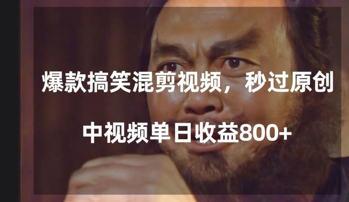 爆款搞笑混剪视频，百分百过原创，单日中视频播放收益800+【揭秘】-网创源码