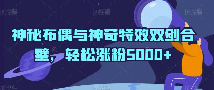 神秘布偶与神奇特效双剑合璧，轻松涨粉5000+【揭秘】-网创源码