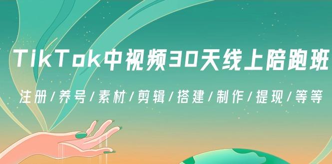 TikTok中视频-30天线上陪跑班:注册/养号/素材/剪辑/搭建/制作/提现/等等-网创源码