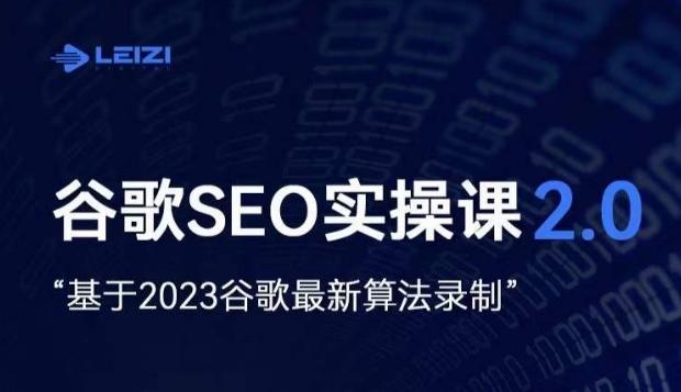 雷子·谷歌SEO 2.0实战课,独立站询盘自由必备,基于2023谷歌最新算法录制-网创源码