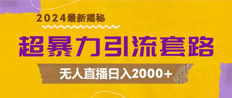超暴力引流套路，无人直播日入2000+-网创源码
