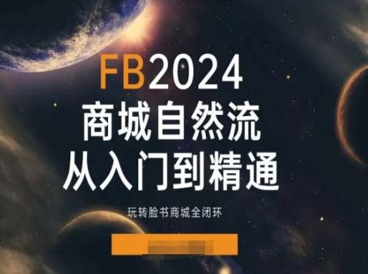 2024Faceboo商城自然流(从入门到精通)，玩转脸书商城全闭环-网创源码