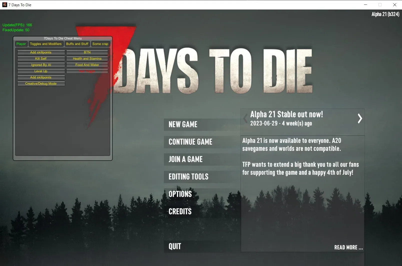 7 Days to Die 七日杀多功能修改器 v1.1.3.105 免费版-网创源码
