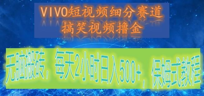VIVO短视频细分赛道，搞笑视频撸金，无脑搬砖，每天2小时日入500+，保姆式教程-网创源码