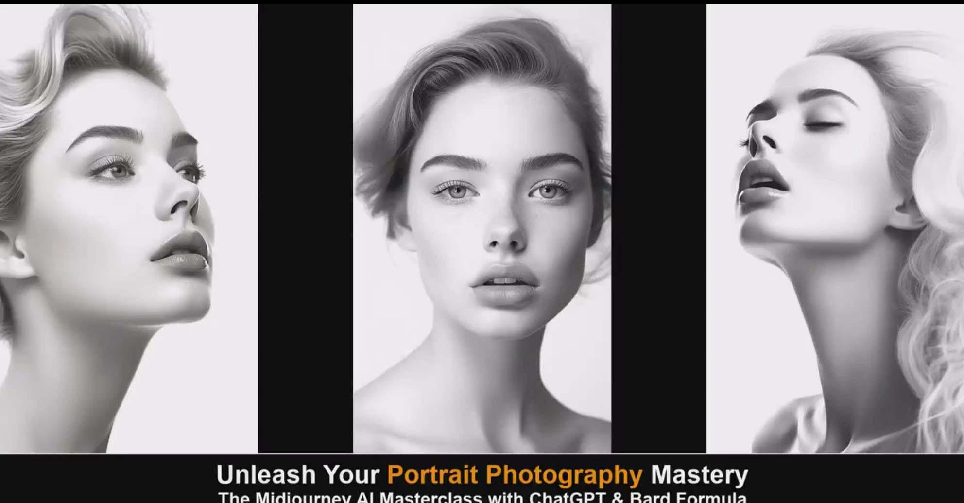 图片[1]-(9312期)Midjourney v5 ChatGPT 和 Bard AI人工智能人像摄影大师班-15节-中英字幕-网创源码