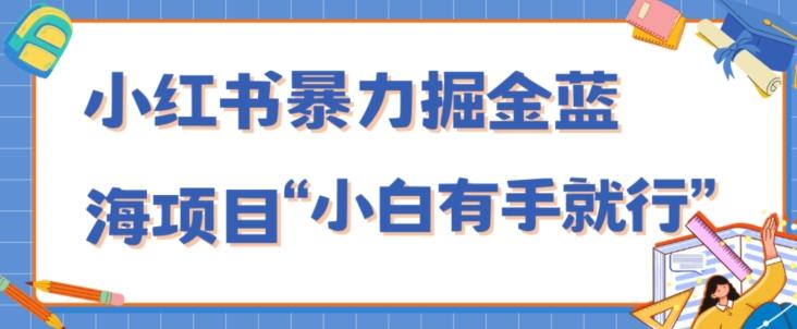 小红书暴力掘金蓝海项目，轻松日入1000+、小白有手就行（附新引流方法，不违规）-网创源码