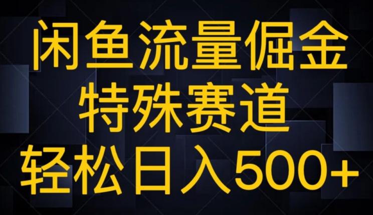 闲鱼流量倔金，特殊赛道，轻松日入500+-网创源码